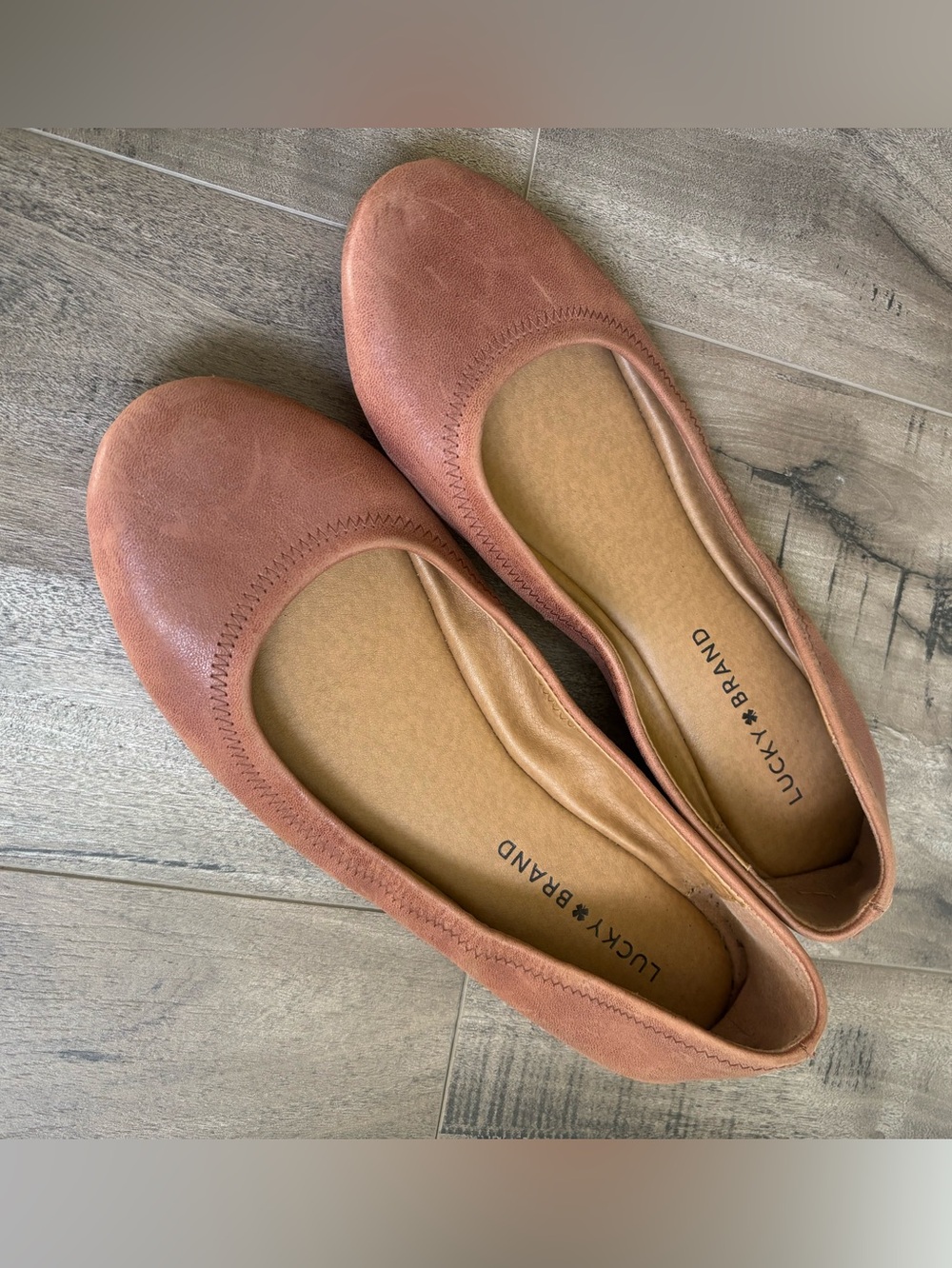 Lucky Brand brown Ballet Flats